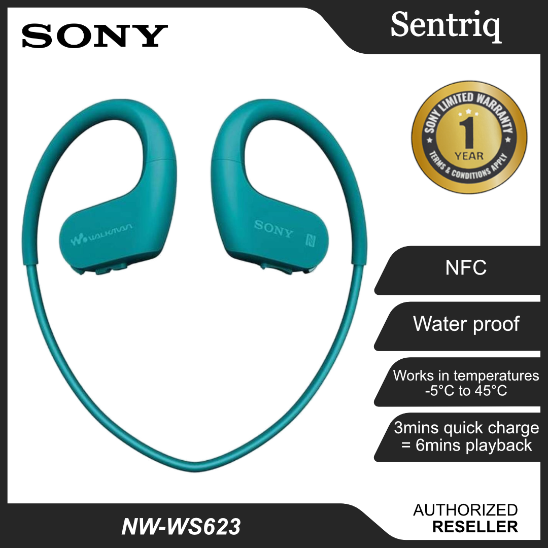 Sony Nw Ws623 Mp3 Player Waterproof And Dustproof Walkman With Bluetooth Wireless Technology 4gb Original By Sony Malaysia