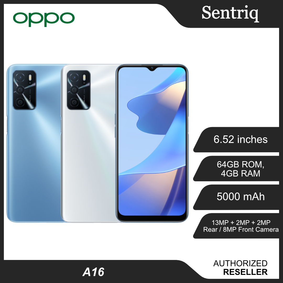 Oppo A16 Smartphone 4GB RAM 64GB (Original) 1 Year Warranty by OPPO