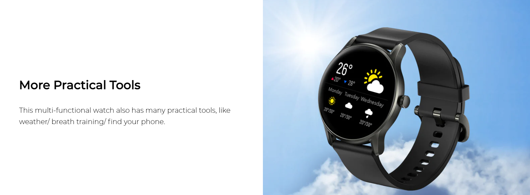 SoundPEATS Watch 2 Smartwatch with Heart Rate and Sleep Tracker