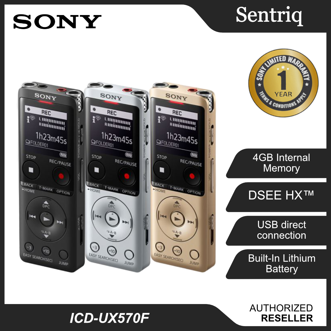 Sony ICDUX570F Digital Voice Recorder (Original) 1 Year Warranty by