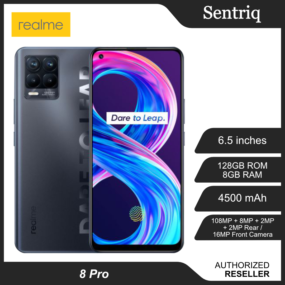 Realme 8 Pro Smartphone 8GB RAM 128GB Infinite Black Colour (Original